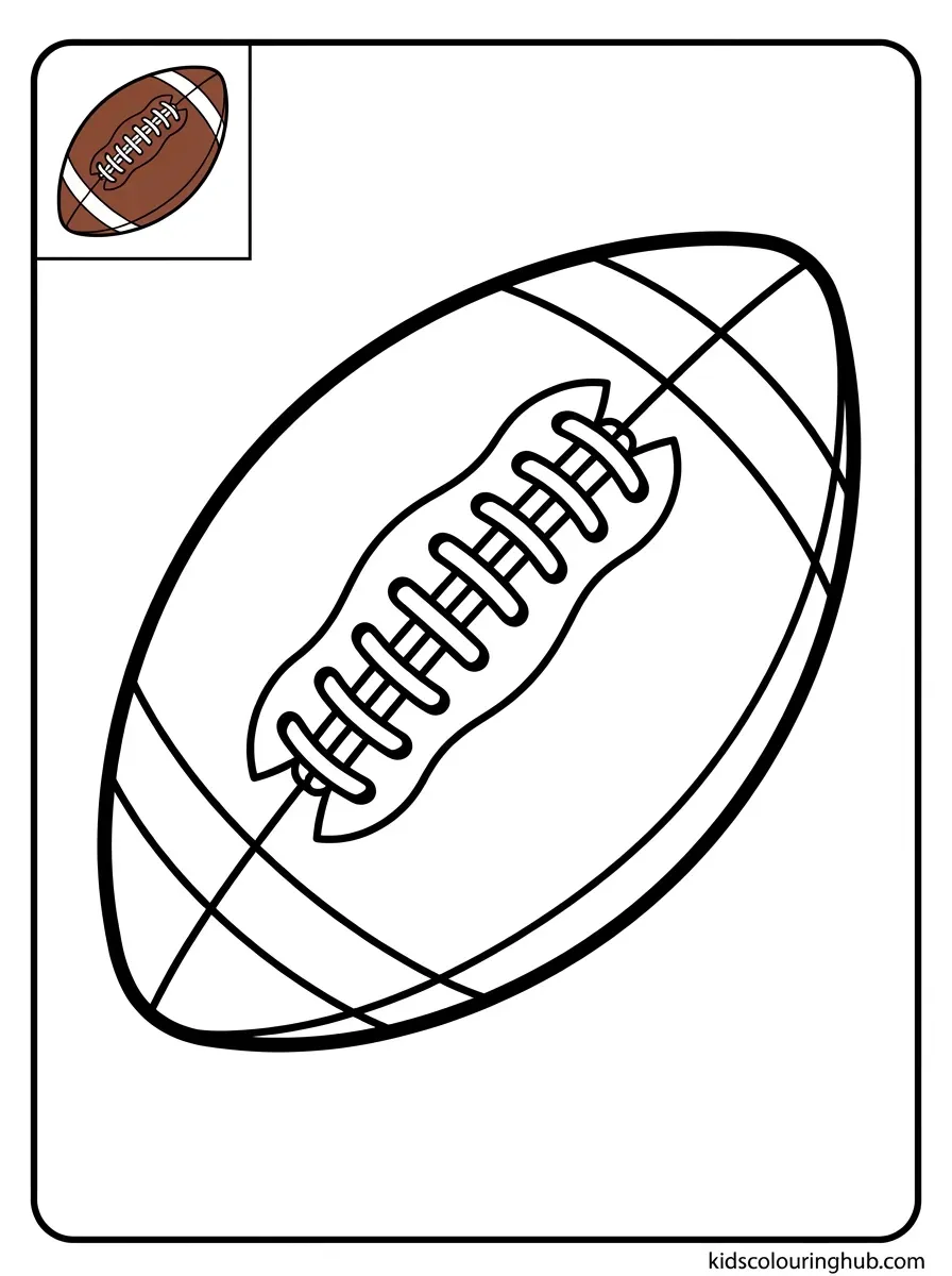 American football coloring page