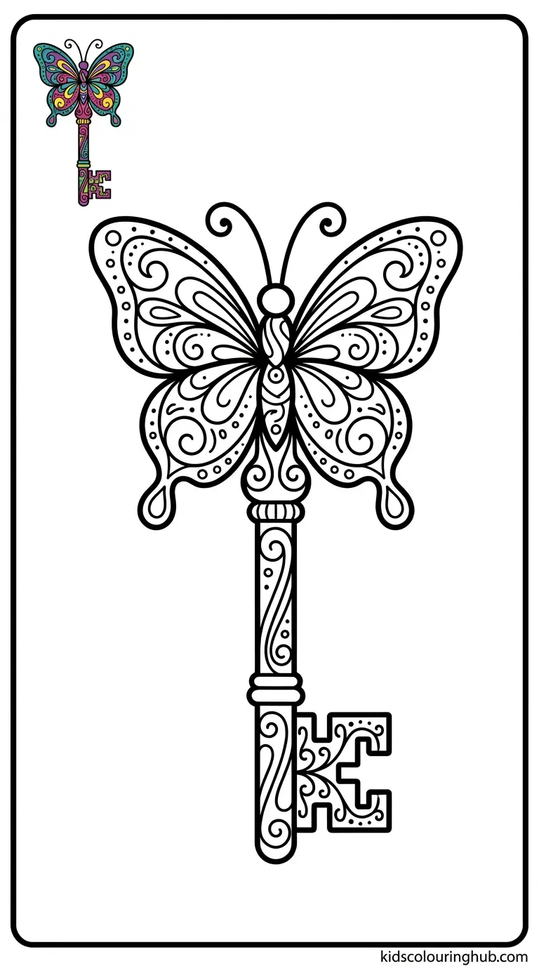 An ancient Egyptian style key with traditional symbols