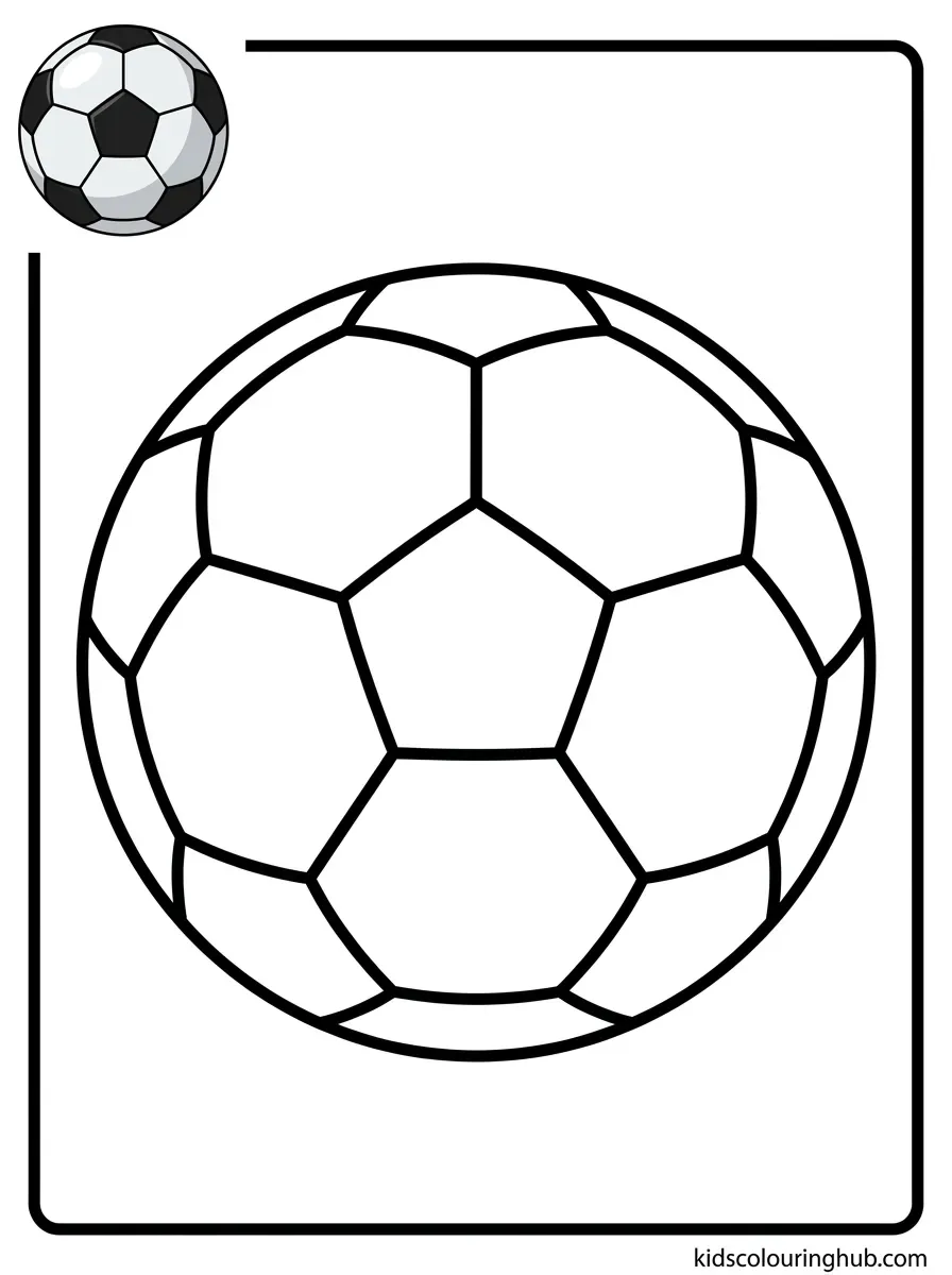 Classic soccer ball coloring page for kids