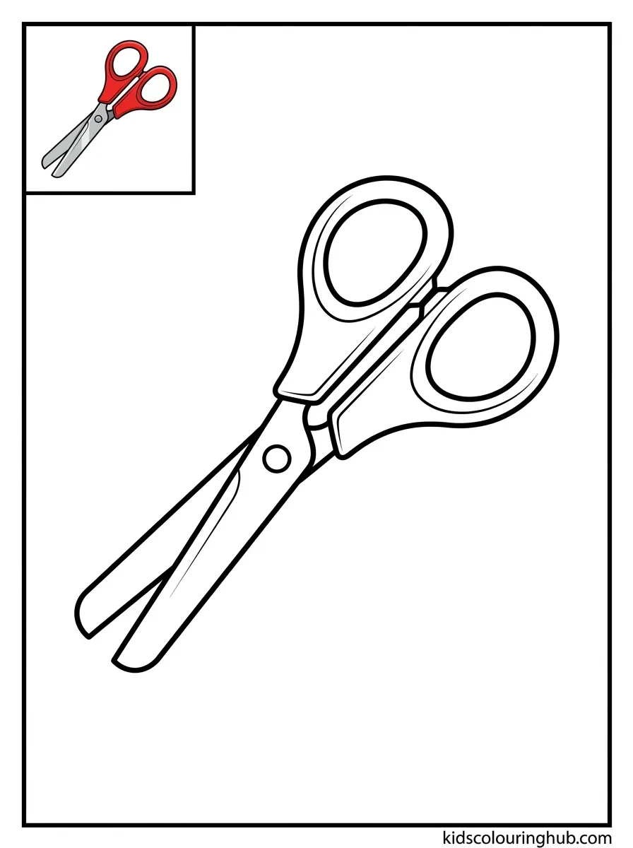 Craft scissors coloring page