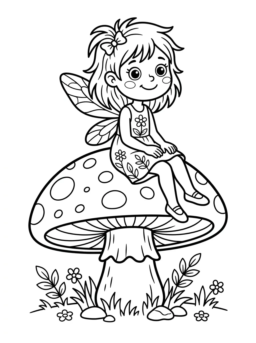 Fairy coloring page