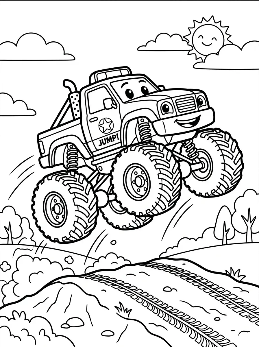 Truck coloring page