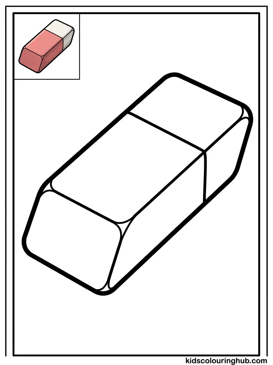 Rubber eraser coloring page