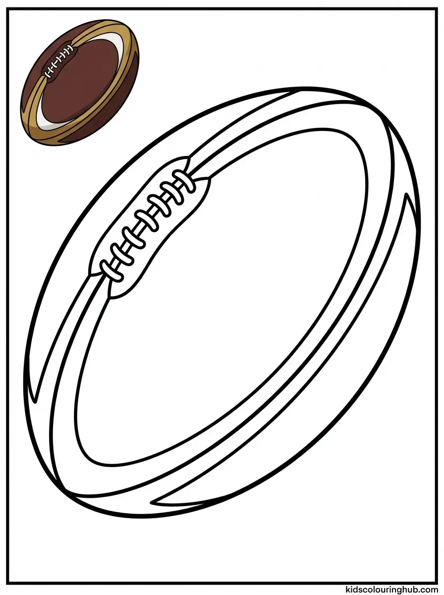 Rugby ball coloring page