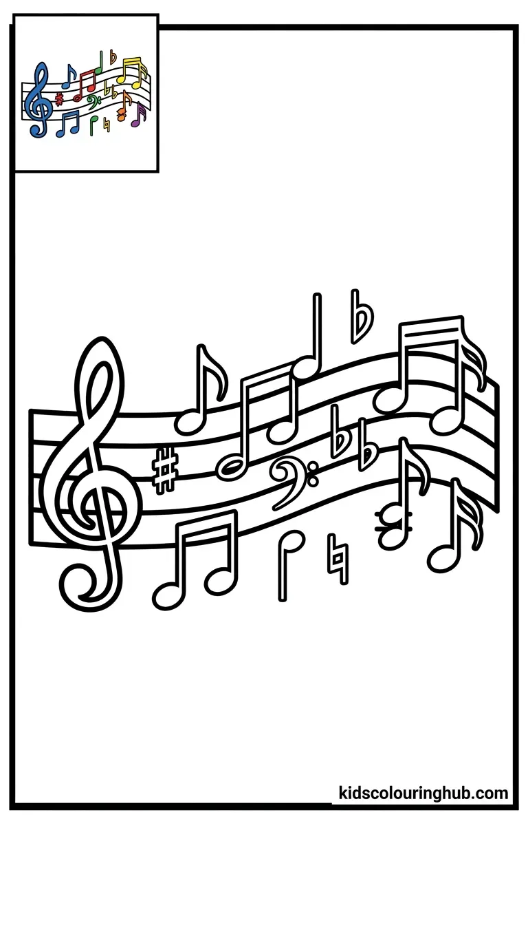 A sharp sign symbol and flat sign symbol side-by-side with cute faces