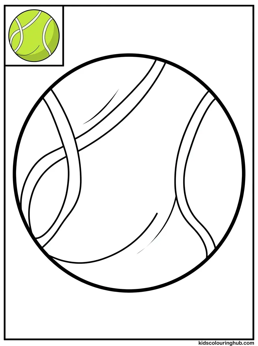 Tennis ball coloring page