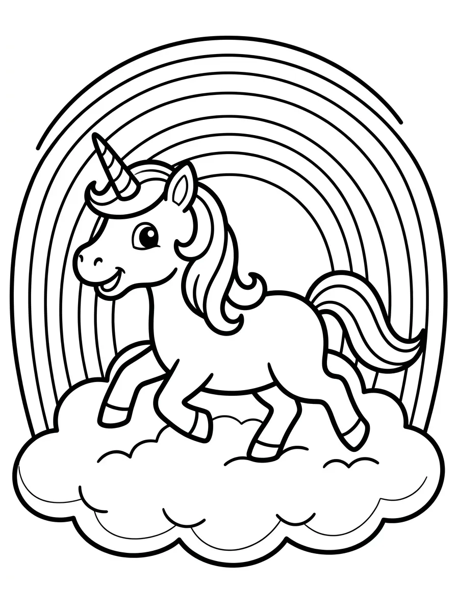 Unicorn coloring page