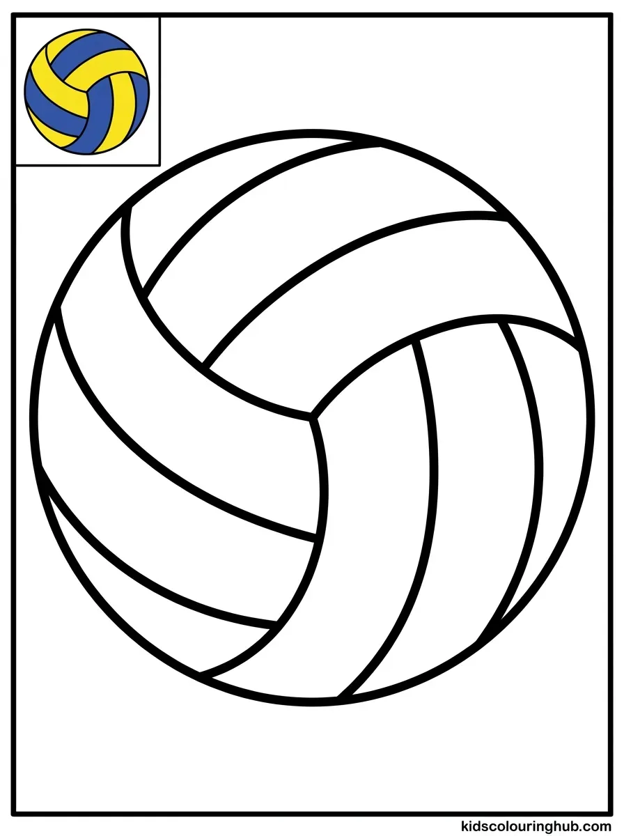Volleyball coloring page